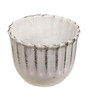 Whitewashed Metal Fluted Candle Cup G94858W