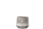 Cement Round Pot With Debossed Banded Tribal And Tapered Bottom Design Sm Concrete Finish Gray (Pack Of 8) 53617