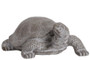 Cement Standing Turtle Figurine With Leg Extended Forware Washed Concrete Finish Gray (Pack Of 4) 54118