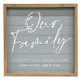 Our Family Slat-Look Framed Sign 3 Asstd. (Pack Of 3) GH36077