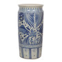 Blue & White Fish Lotus Umbrella Vase (1407A)