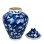 Blue Crane Cloud Octagonal Lidded Jar (1505A)