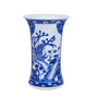 Blue And White Pheasant Paneled Vase Small (1512S)