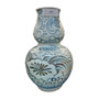 Indigo Sea Flower Gourd Vase (1704C)