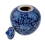 Blue Peony Vine Melon Jar (1754G)