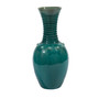 Vintage Green Long Neck Ring Vase (2105)