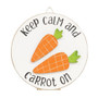 Keep Calm And Carrot On Mini Round Easel Sign 2 Asstd. (Pack Of 2) G36042