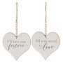 Love Forever Beaded Heart Ornament 2 Asstd. (Pack Of 2) G36117