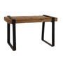 Wooden Farmhouse Stool W/Metal Legs GAP05 By CWI Gifts