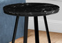 Accent Table - 22"H - Black Marble - Black Metal (I 2179)