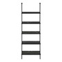 Bookcase - 72"H Ladder Black Marble - Black Metal (I 3684)