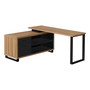 Computer Desk - 72"L Reclaimed - Black Executive Corner (I 7712)