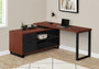 Computer Desk - 72"L Cherry - Black Executive Corner (I 7713)