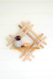 Wooden Criss-Cross Wall Shelf (CCHA1081)