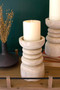 Wooden Pillar Candle Holder (CLAN1147)