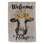 Welcome Home Cow Portrait Garden Flag G10220123