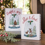 *Snow Globe Gingham Box Sign 2 Asstd. (Pack Of 2) G65273 By CWI Gifts