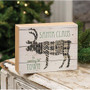 Santa Claus Nordic Reindeer Box Sign GEAS4065