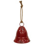 Distressed Red Metal Bell w/Jute Hanger Small GFY19A04SR