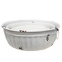 Set Of 3 Distressed White Metal Bowls w/Handles GMFF957933S