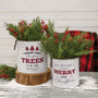 2/Set Christmas Lodge Buckets GMXF262522S By CWI Gifts