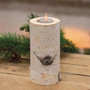 Natural Birch Tealight Holder 3" X 6" GYW132 By CWI Gifts