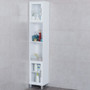 71 Inch Height Wooden Organizer Bathroom Tall Tower Storage Cabinet Unit (HW58777WH)