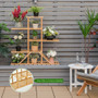 5-Tier 10 Potted Bamboo Plant Stand-Natural (HZ10043NA)