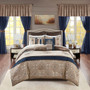 100% Polyester Jacquard 24Pcs Comforter Set - Cal King MPE10-814