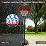 Adjustable Kids Basketball Hoop Stand With Durable Net And Wheel (SP37742)