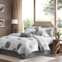 100% Polyester Microfiber Printed 9Pcs Comforter Set - Full MPE10-006