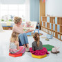 6 Pieces Multifunctional Hexagon Toddler Floor Cushions Classroom Seating With Handles-Multicolor (BE10007CL)