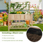 Costway Raised Garden Bed Elevated Wooden Planter Box With Trellis (TH10018)