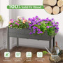 Wooden Raised Vegetable Garden Bed Elevated Grow Vegetable Planter-Gray (GT3529GR)