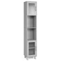 71 Inch Tall Tower Bathroom Storage Cabinet And Organizer Display Shelves For Bedroom-Gray (HW58777GR)