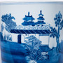 Blue And White Mountaintop Temple Orchid Pot (1605N)