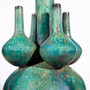 Speckled Green Five Globe Vase (1610E)