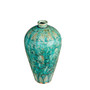 Speckled Green Carved Dragon Plum Vase Small (1614A)