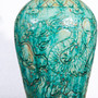 Speckled Green Carved Dragon Plum Vase Small (1614A)
