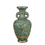 Speckled Green Warrior Vase Elephant Ear Handle (1614C)