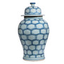Blue White Honeycomb Temple Jar (1687A)