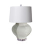 Lamp White Crackle Octagonal Jar (L1539-WC)