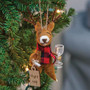 Felted Wool Reindeer Night Cap Ornament GHBY4111