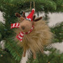 Large Fuzzy Reindeer Felted Ornament GQHT4183