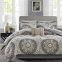 100% Polyester Microfiber Printed 9Pcs Comforter Set - Full MPE10-151