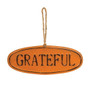 Orange Thankful & Grateful Tin Sign 2 Asstd. (Pack Of 2) GWFF250062A By CWI Gifts