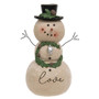 Love Resin Snowman With Wreath G13425