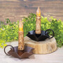 Flower Taper Holder with Handle Rusty G15215R
