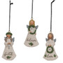 Set Of 3 Believe/Love/Faith Resin Angel Ornaments G52074