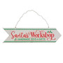Santa's Workshop Metal Hanging Sign G60446